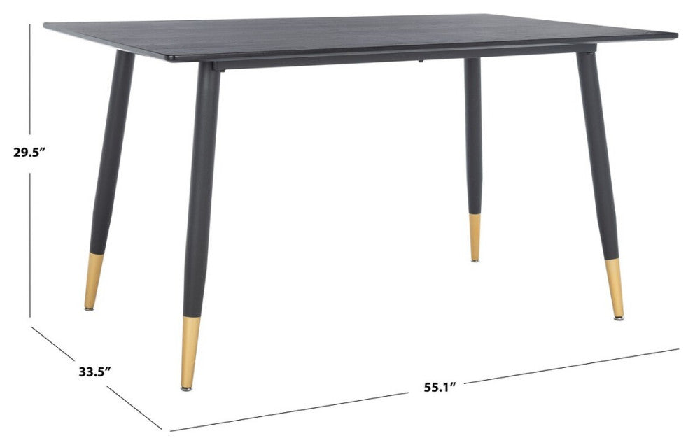 Safavieh Acre Dining Table, Black/Gold