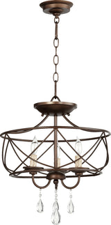 Quorum Cilia 3-Light Pendant, Oiled Bronze