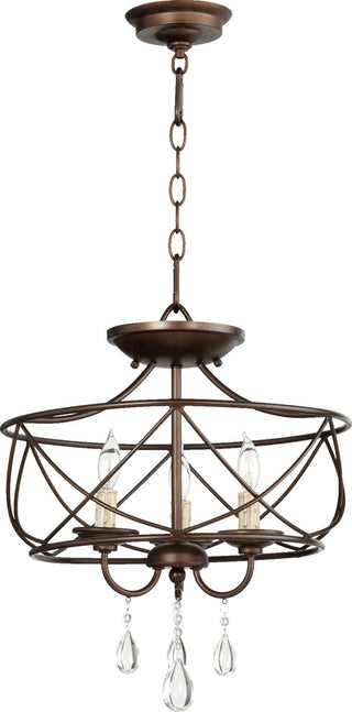Quorum Cilia 3-Light Pendant, Oiled Bronze