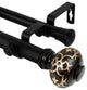 Acer Double Curtain Rod 1" Od 160-240", Black