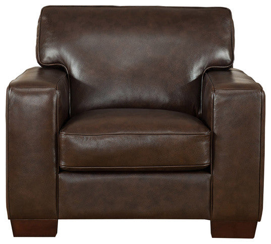 Kimberlly Leather Craft Chair, Dark Brown