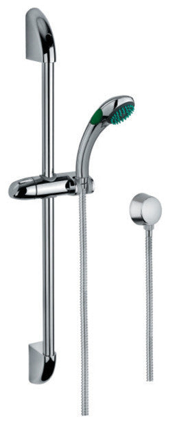 Shower Solution With Chromed Hand Shower, Sliding Rail and Water Connection