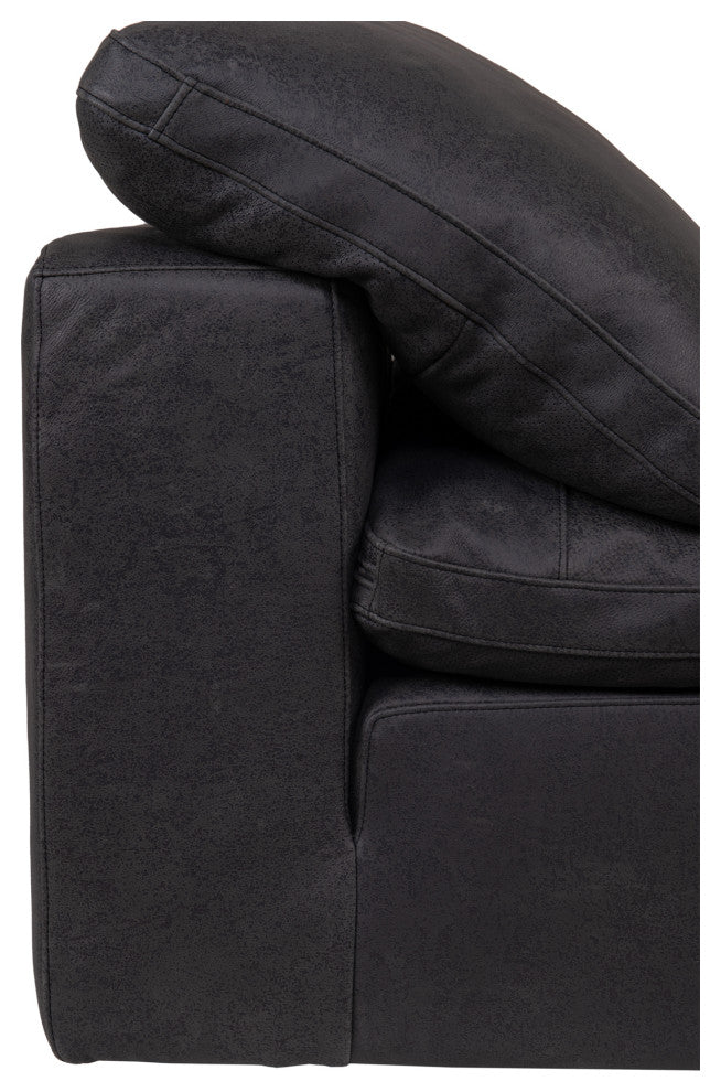 First of A Kind Clay Slipper Chair Nubuck Leather Black