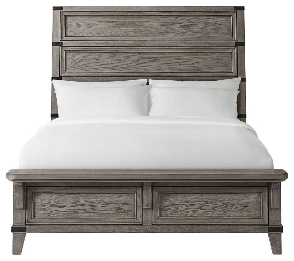 Forge Standard Bed With Bench Footboard, Queen