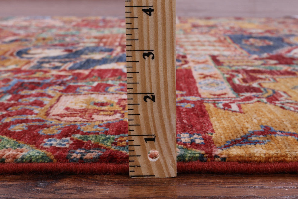 Super Kazak Handmade Wool Rug 4' 0" X 6' 0" Q11337