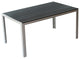 Meldecco-Winston Rectangle Patio Dining Table, White/Gray