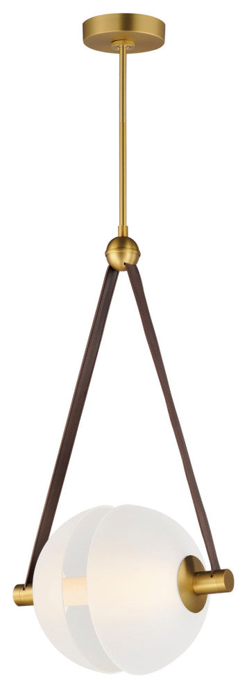 ET2 E24088-90 Dispatch 12"W LED Pendant - Natural Aged Brass