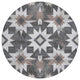 Machine Washable Indoor/Outdoor Chantille ACN1893 Graphite 8' x 8' Round Rug
