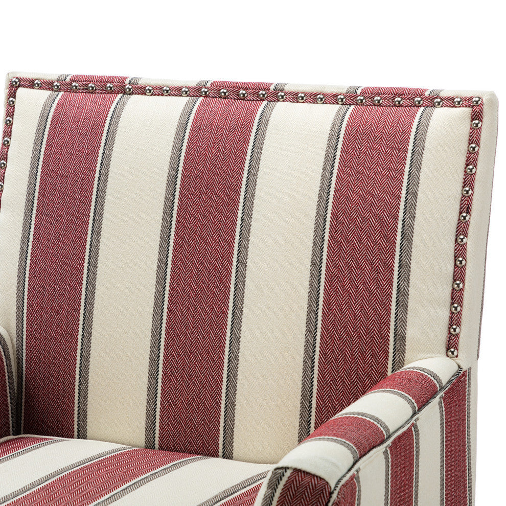 Herrera Classic Armchair With Pattern, Red