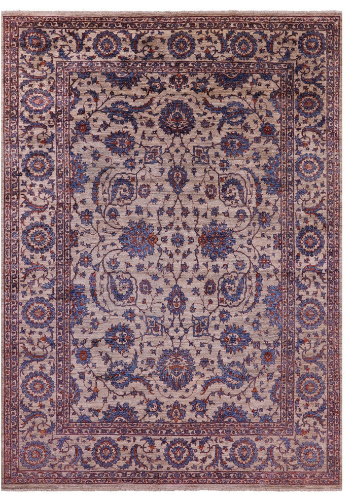 8' 10" X 12' 4" Persian Tabriz Hand-Knotted Wool Rug Q7577
