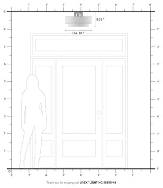 Bellingham 3-Light Antique Gold Leaf Large Semi-Flush