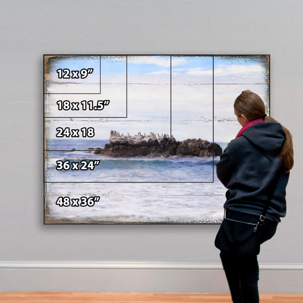 Decorative Pattern Wooden Block, 18"x12"