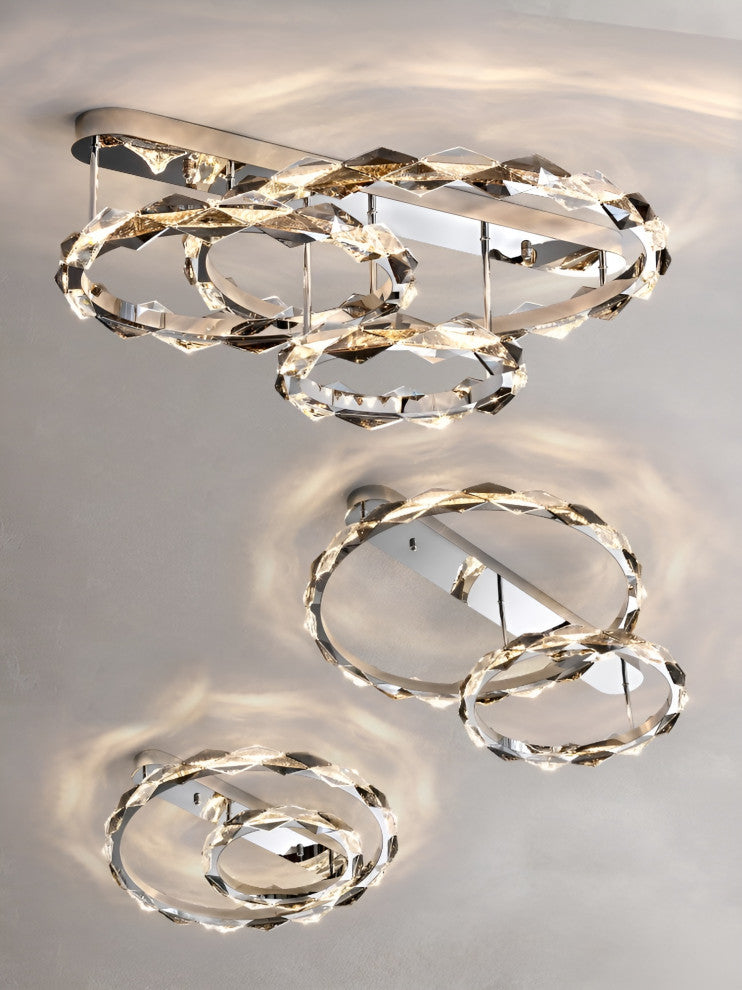 Acquedolci | Luxury Crystal Circular Ceiling Chandelier, 48w Large