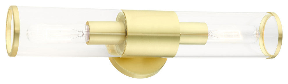 Satin Brass Nautical, Contemporary, Urban, Industrial Vanity Sconce