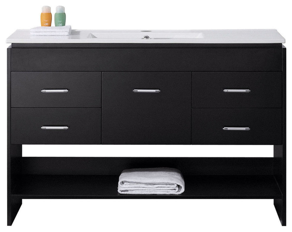 Gloria 48" Single Bathroom Vanity Set, Espresso