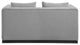 Alfie Linen Textured Fabric Upholstered Loveseat, Grey
