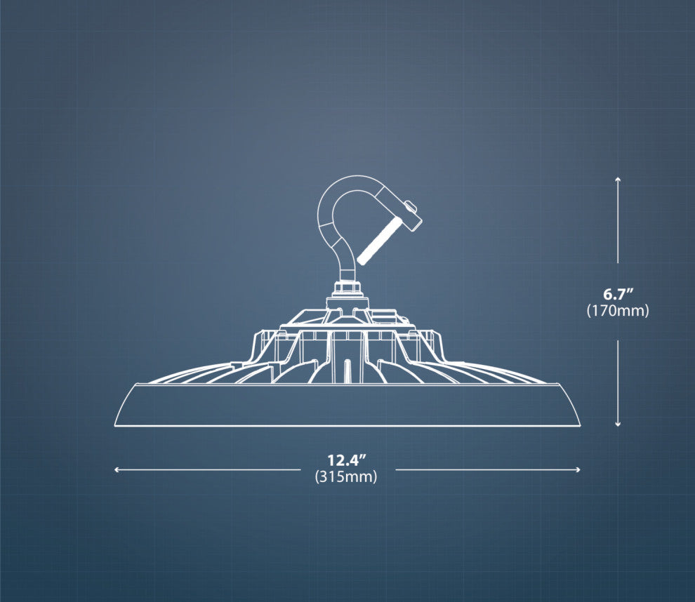 HBC4 LED Low/High Bay, Black, 151.7 Watt, 5000k