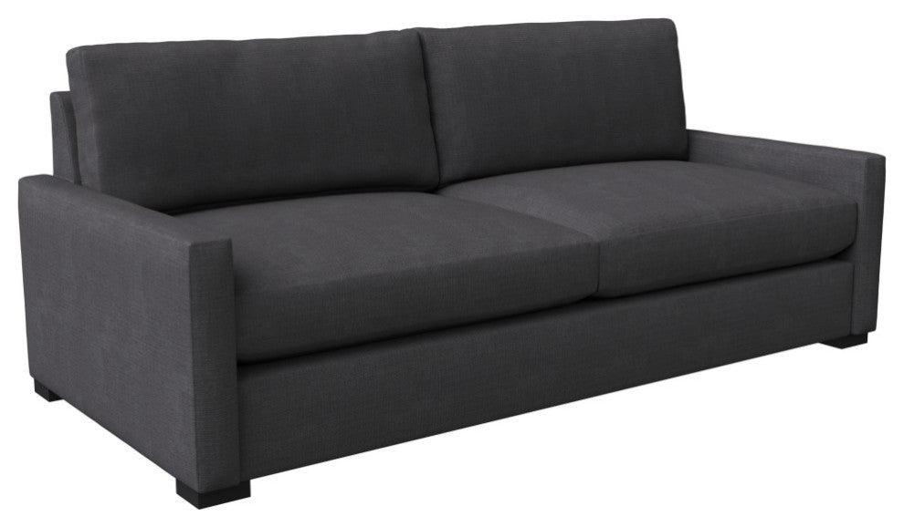Nativa Interiors Revolution 83" Sofa, Charcoal, Depth: Deep Plush