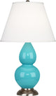 Small Double Gourd Accent Lamp, Egg Blue