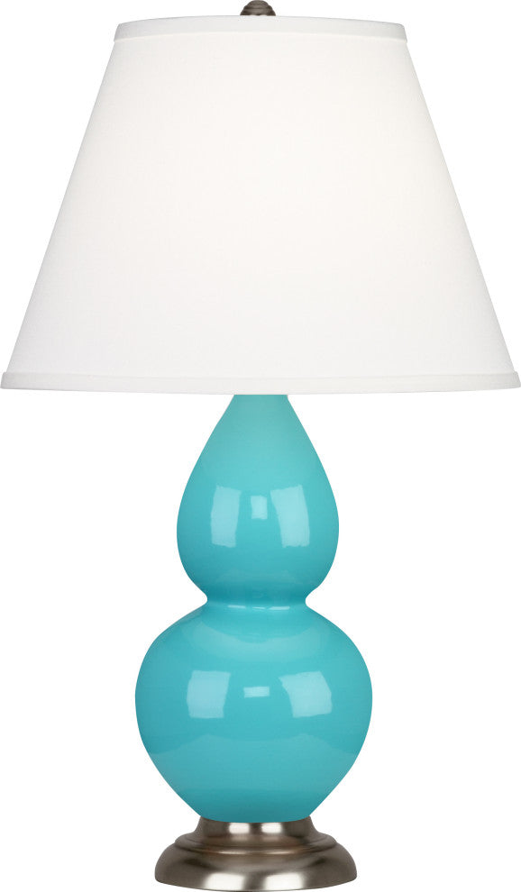 Small Double Gourd Accent Lamp, Egg Blue
