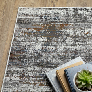 Galion Abstract Shading Charcoal/Grey Indoor Area Rug, 7'10"x10'10"