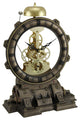 Time's Gate Metallized Steampunk Generator Desktop Striking Clock