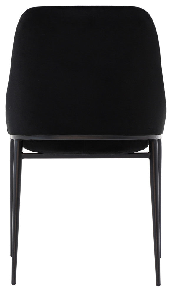 Sedona Dining Chair Shadowed Black Velvet, Set of Two