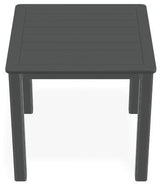 21" Square Marine Grade Outdoor End Table, Graphite
