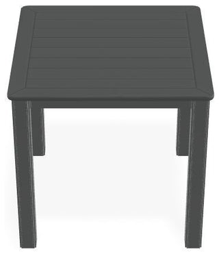 21" Square Marine Grade Outdoor End Table, Graphite