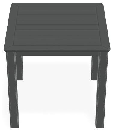21" Square Marine Grade Outdoor End Table, Graphite