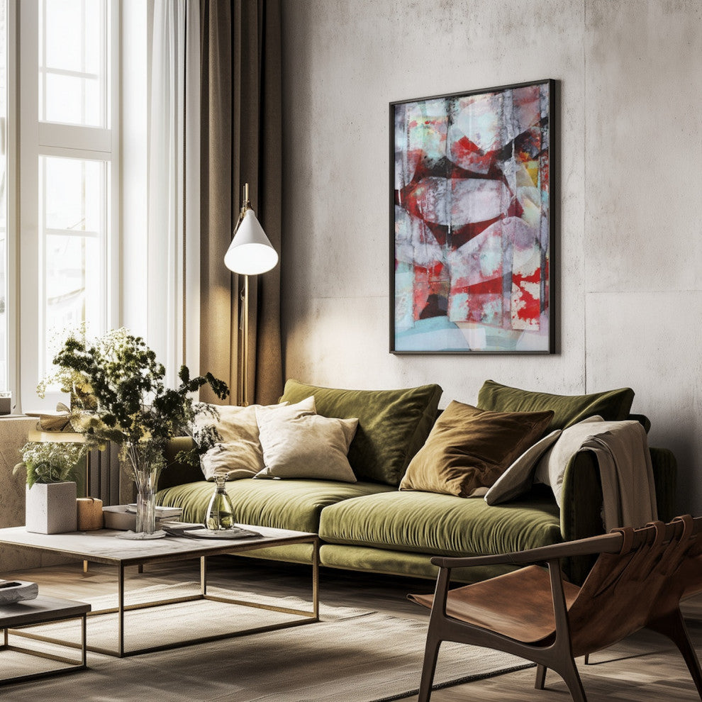 Contemporary Acrylic on Canvas, Original abstract painting, ready to hang