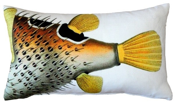 Pillow Decor - Porcupine fish Fish Pillow 12 x 20
