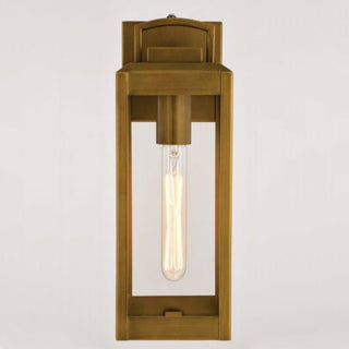 Kinzie 5-in. W Outdoor Wall Light Vintage Brass