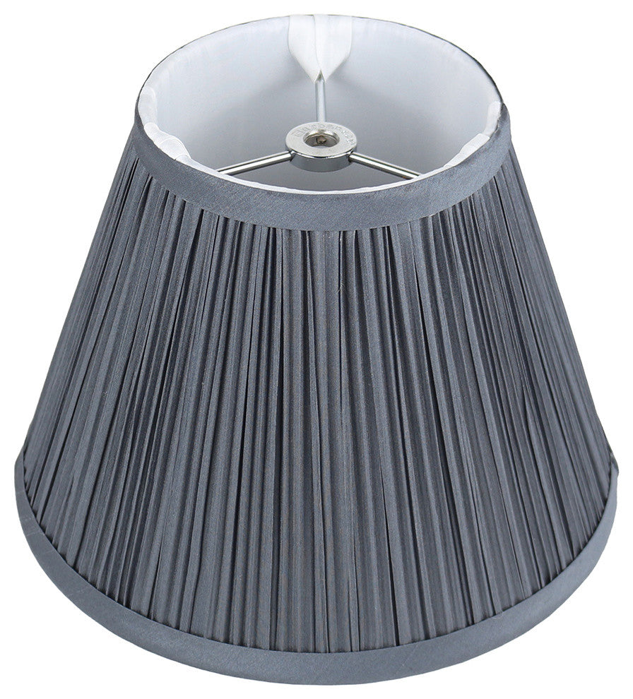 Softback Mushroom Pleated Lamp Shade, 5x9x7", Gray, Single