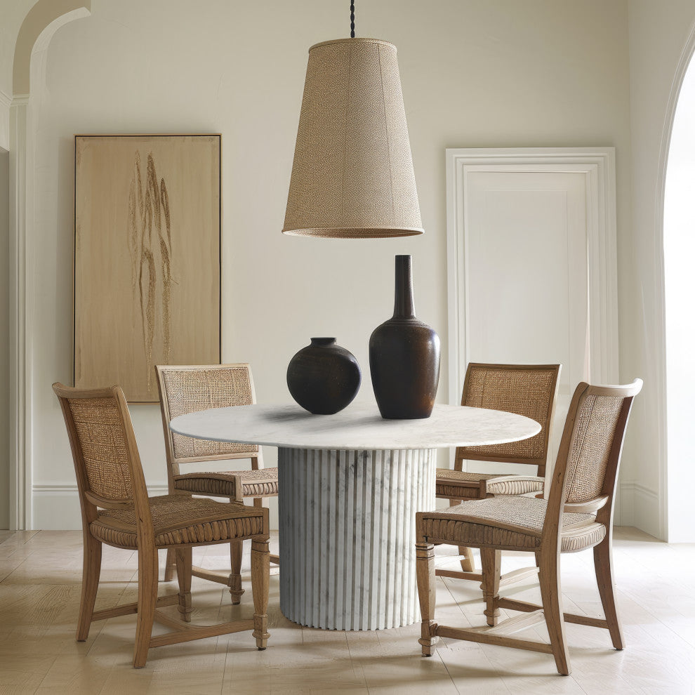 Genoa Marble Dining Table, White