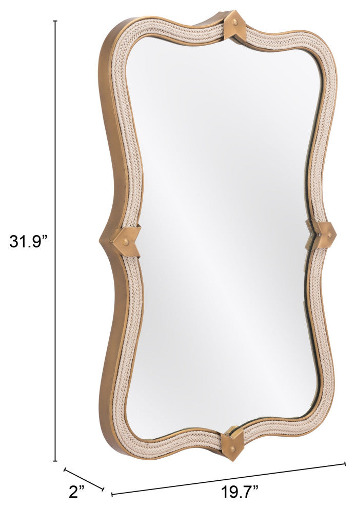 Gold Beveled Mirror