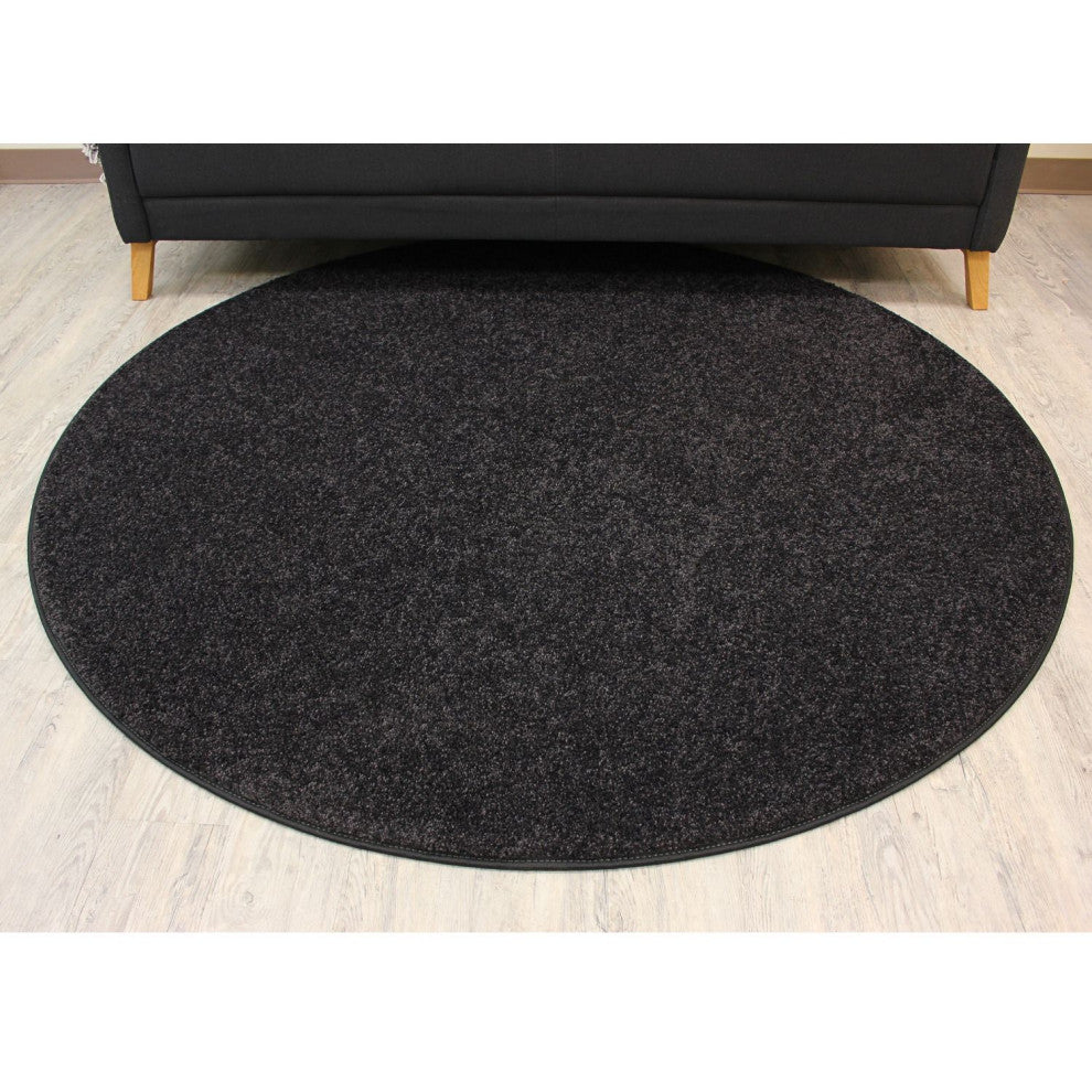 Kids Crazy Carpet Home & School Area Rugs, People Pet Friendly, Tuxedo, Round 7'