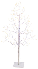 36" White Electric Birch Tree, Lights