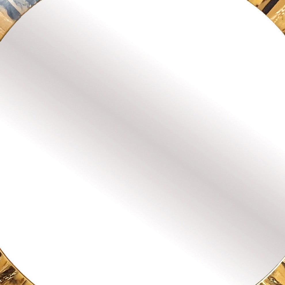 Benzara BM285530 32" Accent Wall Mirror, Round Metal Frame