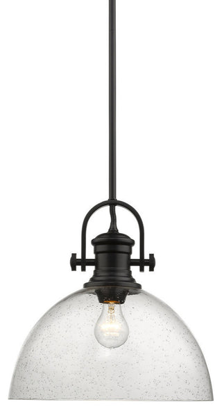Golden Lighting 3118-L SD Hines 1 Light 13-1/2"W Pendant - Black