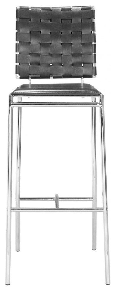 Criss Cross Bar Chair, Set of 2 Black