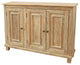 Bayside Jensen 3-Door Solid Wood Sideboard, Distressed Natural Finish
