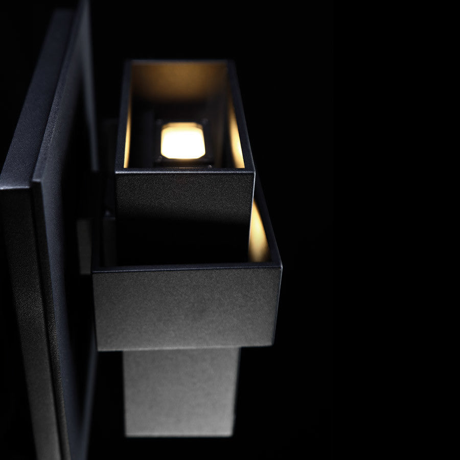 Pandora 9" LED Outdoor Wall-Light 3000K, Black