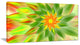 Dancing Green Fractal Flower, Floral Canvas Art Print, 40x20