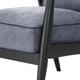 Armchair Accent Chair, Fabric, Wood, Gray, Black, Lounge Lobby Hospitality