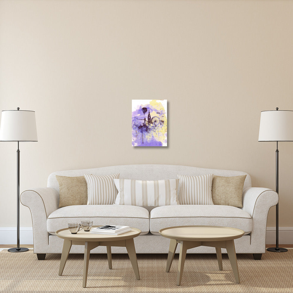 "London Watercolor Skyline" Fine Art Print
