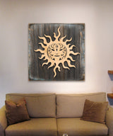 Celtic Sun Charm Wood Decor, 24x24