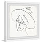 "Worried Face" Framed Painting Print, 24"x24"