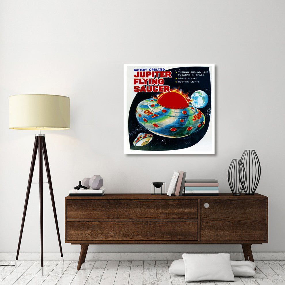 "Jupiter Flying Saucer" Digital Paper Print by Retrorocket, 38"x38"