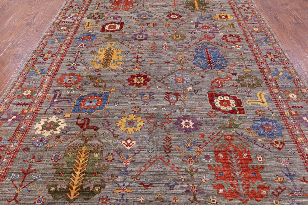 Handmade Persian Fine Serapi Rug 8' 10" X 12' 1" - Q12440
